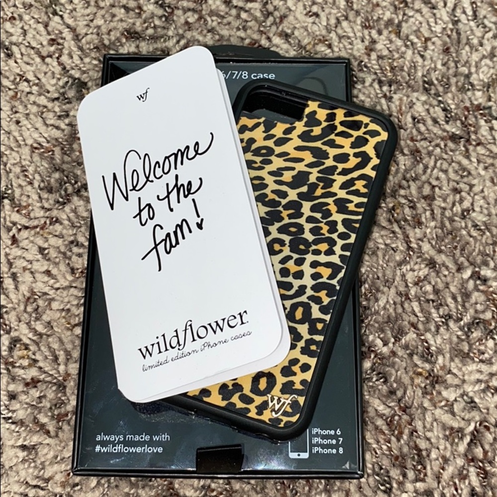 Cheetah Wildflower iPhone case